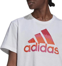 adidas Womens Cotton Tie-Dye Cropped T-Shirt Color White/Bold Red Color M - £27.23 GBP