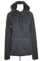 NIKE Hypernatural Therma Fit Womens Size M Cowl Neck Gray Hoodie Woven S... - $22.50