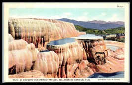 WYOMING Postcard - Yellowstone National Park, Mammoth Hot Springs F7 - £2.36 GBP