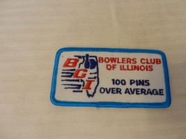 Bowlers Club of Illinois 100 Pins Over Average Patch from the 90s Blue B... - £7.92 GBP