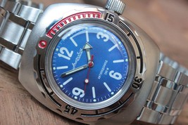 Russian Mechanical Automatic Wrist Watch Vostok Amphibian Diver 090659 - £104.24 GBP