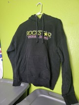 Rockstar Energy Drink Black Hoodie Sweatshirt Pullover Y2K Party Lifestyle - £46.07 GBP