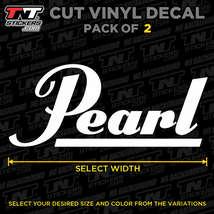 Pearl Drums Logo Vinyl Decal Sticker – Pack of 2 – Select Size &amp; Color - $3.00+