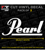 Pearl Drums Logo Vinyl Decal Sticker – Pack of 2 – Select Size &amp; Color - $3.00+