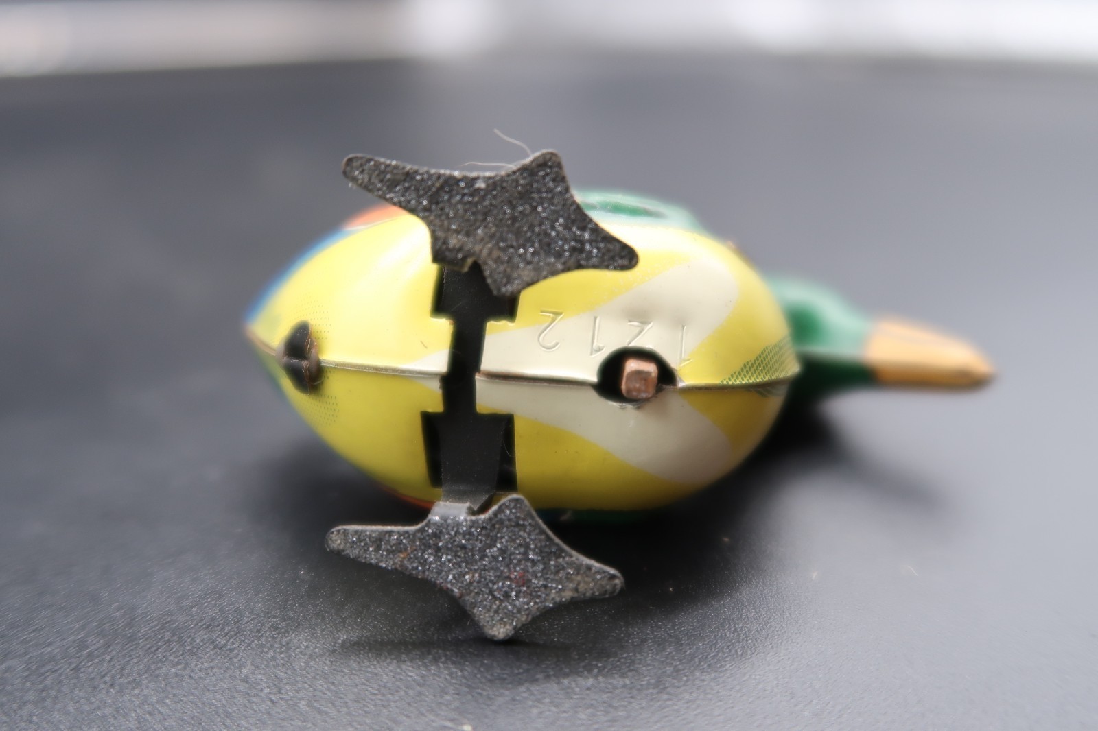 Vintage Friction Tin Litho Toy Duck No Key #1212 Unbranded Item image 13