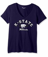 NWT NCAA Kansas State Wildcats Women&#39;s Small Purple V-Neck Tee Shirt - $304.76 MXN