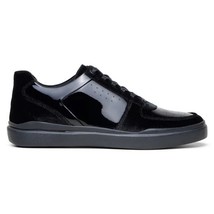 Belvedere Men's Formal Sneaker Edmound Black Velvet Patent Leather image 2