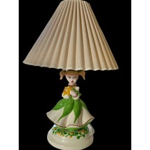 Vintage Figural Retro  Atlantic Mold Ceramic Little Girl Lamp Without Shade - £39.76 GBP