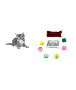 8 Pack Cat  Kitten Toy Set with Cat Nip and Toy Balls Pet Fun Free Shipp... - £5.44 GBP