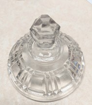 EAPG Victorian Glass Sugar Bowl Lid Block Rib 3 1/2&quot; Fitter - £7.76 GBP