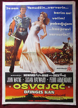 1956 Original Movie Poster The Conqueror John Wayne Susan Hayward Dick Powell YU - £415.32 GBP