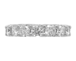 18k White Gold 4.38 Carat TW Genuine Natural Diamond Eternity Band Ring ... - $9,677.25