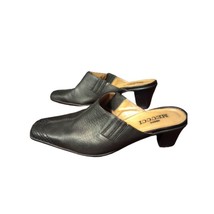 Sesto Meucci made in Italy Women&#39;s Size 7.5 Black Leather Mules - £32.97 GBP