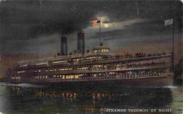 Steamer Tashmoo Full Moon NIght Detroit Michigan 1910c postcard - £5.41 GBP