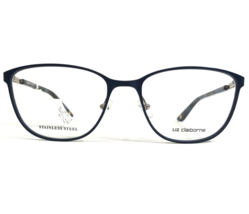 Liz Claiborne Eyeglasses Frames L652 PJP Blue Silver Cat Eye Full Rim 52... - $23.16