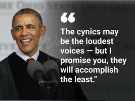 PRESIDENT BARACK OBAMA QUOTE THE CYNICS MAY BE THE LOUDEST VOICES PHOTO ... - $4.79+