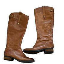 Sam Edelman 7M Womens Brown Leather Zip-Up Riding Boots - $57.60
