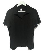 Bolle Tech Activewear Women&#39;s Short Sleeve Polo Shirt Tank Black Size L - $21.75
