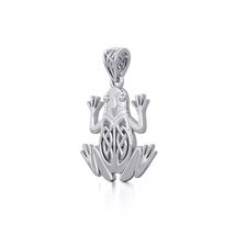 Jewelry Trends Celtic Frog Silver Pendant - £57.19 GBP