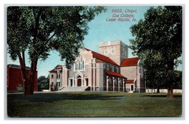 Coe College Chapel Cedar Rapids Iowa Ia Unp DB Cartolina Y5 - £2.37 GBP