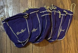 Lot of 12 Purple Crown Royal Bags from 1 LT Bottles Great For Jacket Making - £19.41 GBP