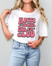 Bubble Anti Social Milfs Club Graphic Slogan Tee T-Shirt - £15.97 GBP