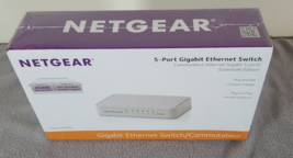 New Sealed NETGEAR (GS205100PAS) 5 Port Gigabit Ethernet Switch (c8) - $17.82