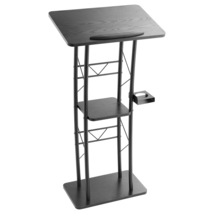 VEVOR Podium Stand, 47-Inch Metal Lectern, Curved Standing Podium, Wide ... - $83.90