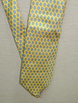 346 Brooks Brothers US Neck Tie/Necktie Silk yellow blue paisley 60&quot;x3.25&quot; - £11.98 GBP