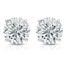 Lab Grown Diamond Stud Earrings Round 2.00 ct. tw. (H-I, VS) 14k White G... - $25,799.91 MXN