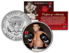 Muhammad Ali &quot;Gloves&quot; JFK  Kennedy Half Dollar US Coin *Officially Licen... - €10,66 EUR