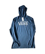 Men&#39;s M Vans Checkered Long Sleeve Hooded Graphic Knit Top Indigo - £22.68 GBP