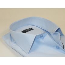 Men's Shirt CASILA Turkey Cotton Blend Long Sleeves 501990-12 Blue Pin Dots image 2