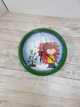 PEANUTS Christmas Carol Clock Works Snoopy Charlie Brown &amp; Gang by Schul... - $19.20