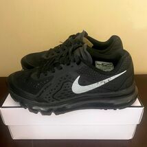 Nike Air Max 2014 Kids Shoes Black Reflective Silver 631334-001 Size 6Y - $14.85