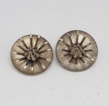 1960's Earrings Costume Jewelry Starburst Clip On Back Fashion - $35.59