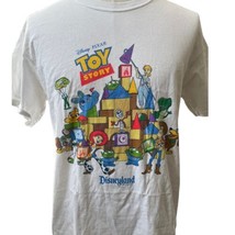 Disneyland Disney Pixar Toy Store Men&#39;s T-Shirt White Buzz Lightyear Woo... - £22.25 GBP