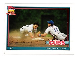 1991 Topps #437 Doug Dascenzo Chicago Cubs - £2.34 GBP