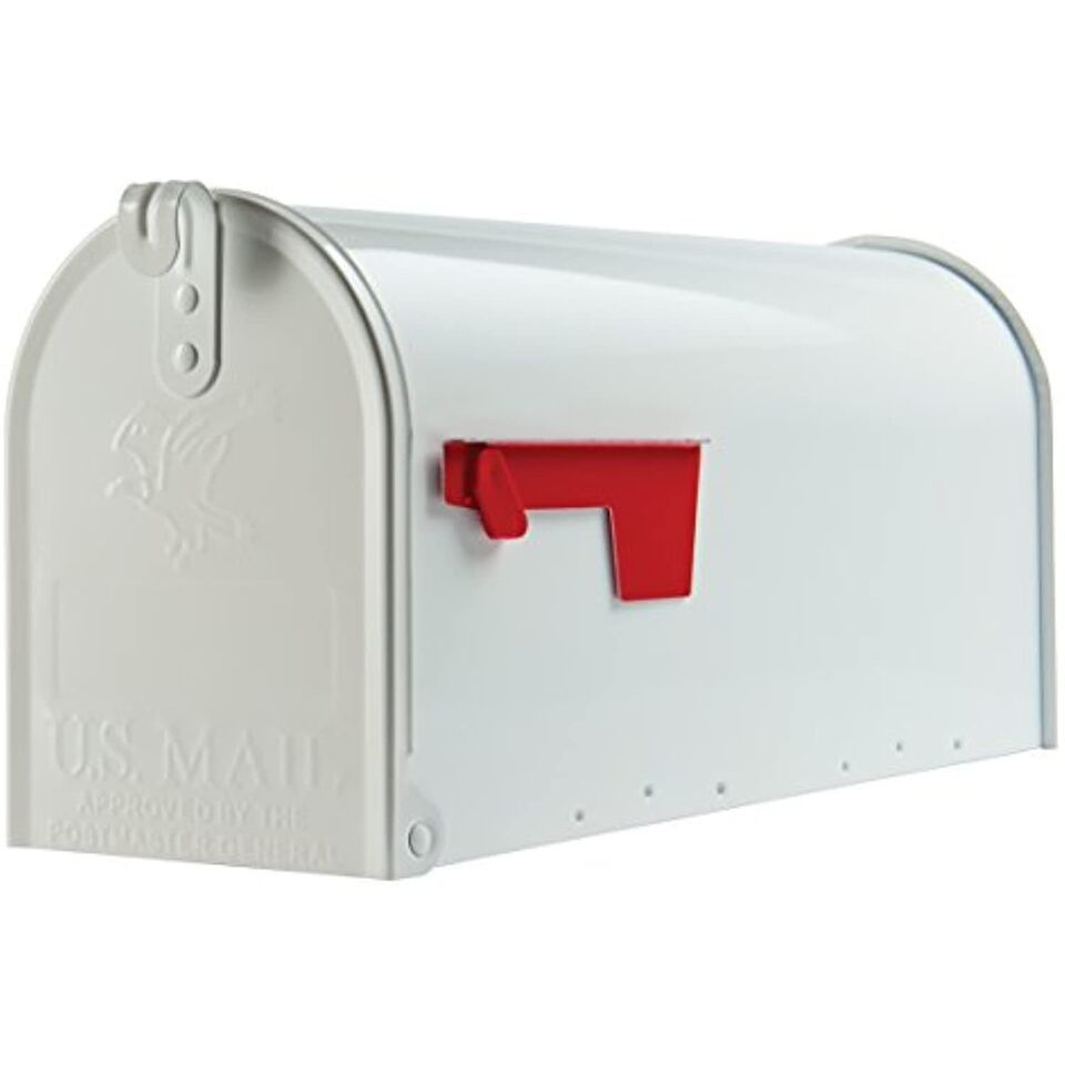Gibraltar Mailboxes Elite Medium Capacity Galvanized Steel White, Post-M... - $36.92