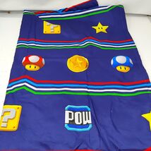 Nintendo Super Mario One TWIN FLAT SHEET Coins Mushrooms Stars 2017 - $14.98