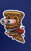Hot Rod Sticker “Stoner Pizza” 3“ X 3 3/4” Blood Shot Eyeballs Sticker - £3.19 GBP