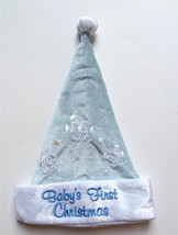 Christmas Santa Claus Hat Cap Baby Boys  Baby&#39;s First Christmas lst Blue - £4.77 GBP