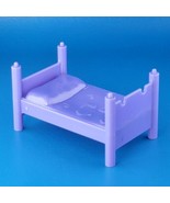 Peppa Pig Georges Bed Bottom Bunk Only Purple Dollhouse Furniture Miniature - $5.93