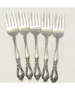 West Bend Affection Oneida Salad Forks 6 1/4&quot; Stainless Lot of 5 - $341.82 MXN