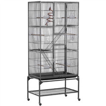 69&#39;&#39; Large Bird Parrot Cage Cockatiel Conure Cacique Pionus W/Stand &amp; Two Doors - £239.16 GBP