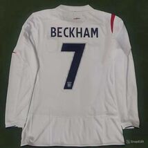 England 2006/07 Home Long Sleeve Shirt Name Set BECKHAM#7 - €32,43 EUR