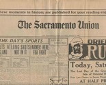 The Sacramento Union March 14, 1908 modern reproduction  - £14.02 GBP