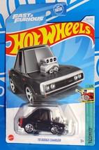 Hot Wheels 2024 Tooned Series #161 &#39;70 Dodge Charger Black w 5SPs Fast &amp; Furious - $3.00