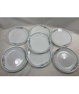 7 Corelle ROSEMARIE 10 1/4&quot; Dinner Plates Floral Green Mauve - $33.66