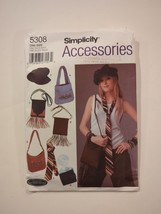 Simplicity - Accessories 5308 Sewing Pattern - Junior Purse Bag Hat Tie ~ UNCUT - £6.82 GBP